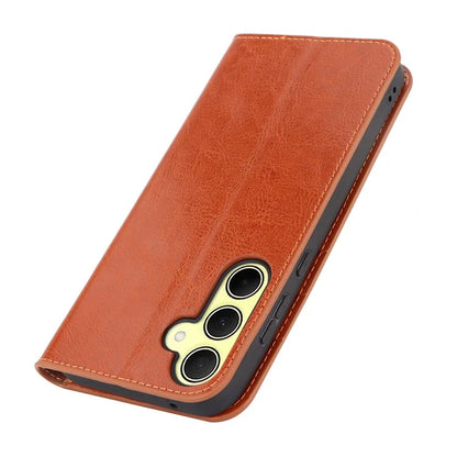 For Samsung Galaxy A35 5G Case Crazy Horse Texture Split Leather Stand Phone Cover