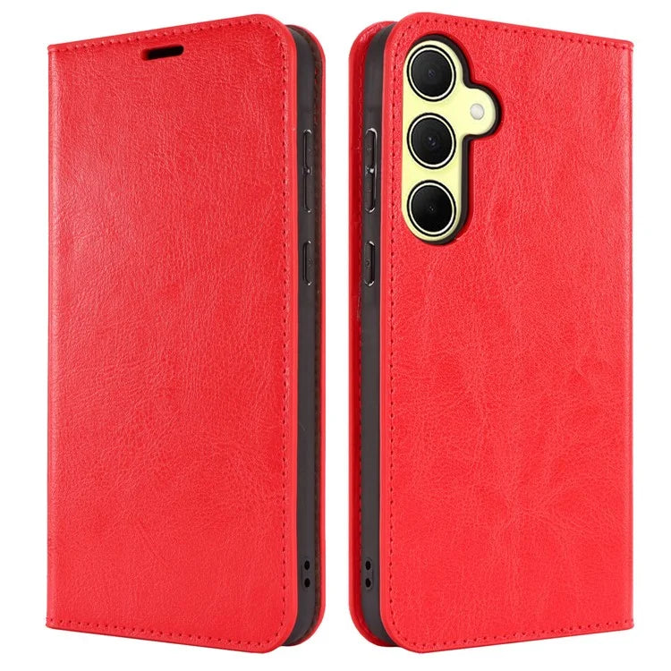 For Samsung Galaxy A35 5G Case Crazy Horse Texture Split Leather Stand Phone Cover