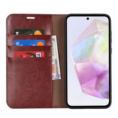 For Samsung Galaxy A35 5G Case Crazy Horse Texture Split Leather Stand Phone Cover
