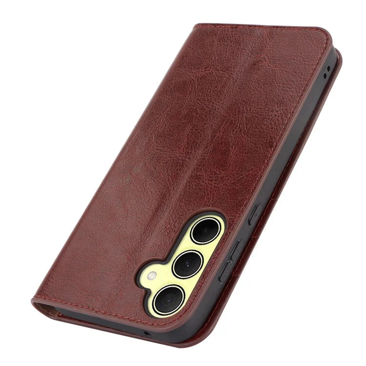 For Samsung Galaxy A35 5G Case Crazy Horse Texture Split Leather Stand Phone Cover