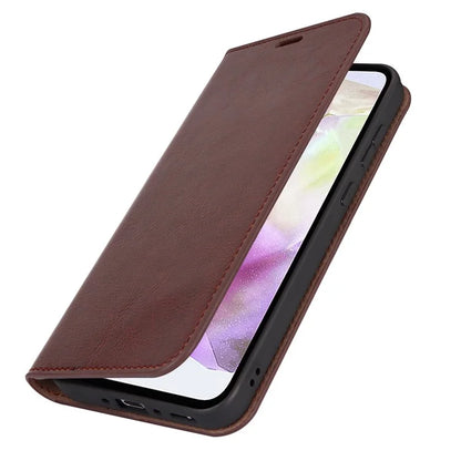 For Samsung Galaxy A35 5G Case Crazy Horse Texture Split Leather Stand Phone Cover