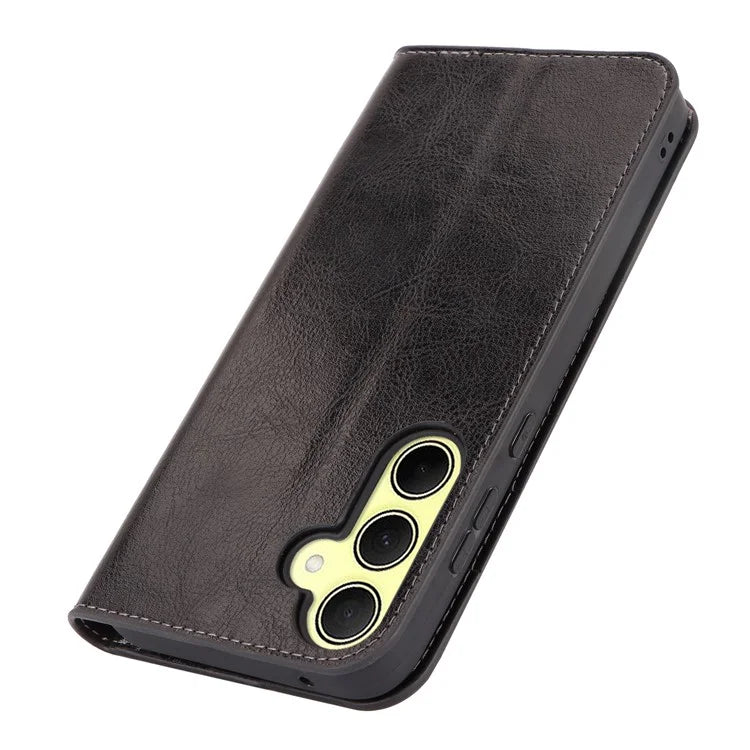 For Samsung Galaxy A35 5G Case Crazy Horse Texture Split Leather Stand Phone Cover