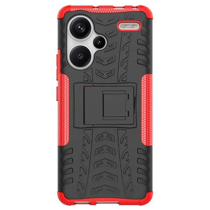 For Xiaomi Redmi Note 13 Pro+ 5G Case Tyre Pattern Design PC+TPU Phone Cover with Kickstand