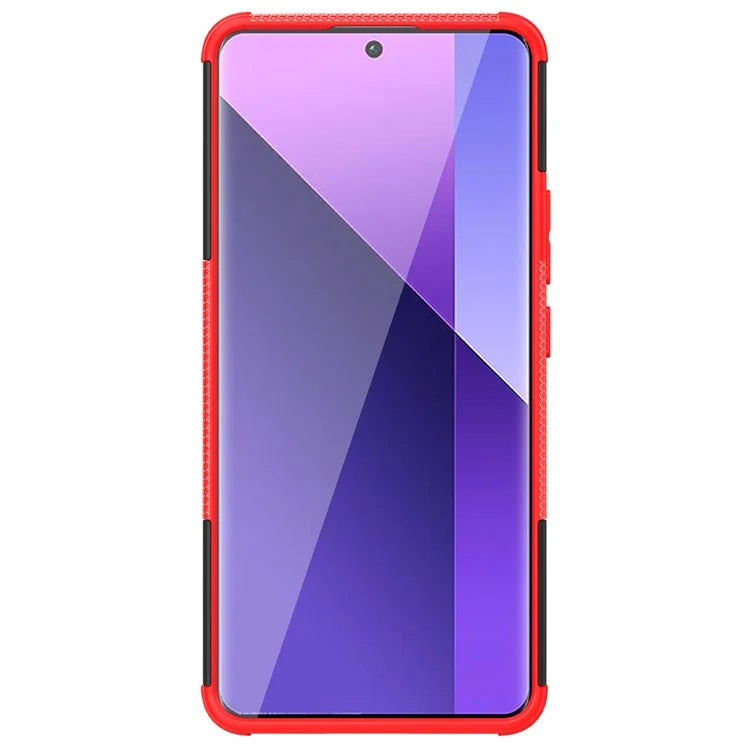 For Xiaomi Redmi Note 13 Pro+ 5G Case Tyre Pattern Design PC+TPU Phone Cover with Kickstand