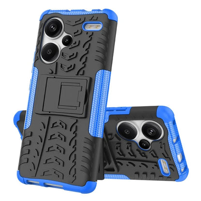 For Xiaomi Redmi Note 13 Pro+ 5G Case Tyre Pattern Design PC+TPU Phone Cover with Kickstand