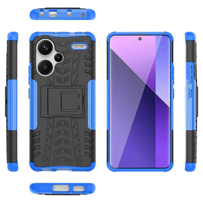 For Xiaomi Redmi Note 13 Pro+ 5G Case Tyre Pattern Design PC+TPU Phone Cover with Kickstand