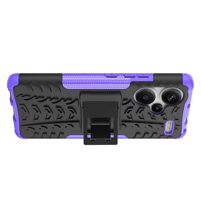 For Xiaomi Redmi Note 13 Pro+ 5G Case Tyre Pattern Design PC+TPU Phone Cover with Kickstand