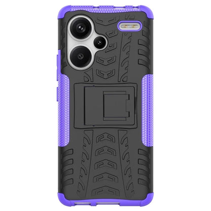 For Xiaomi Redmi Note 13 Pro+ 5G Case Tyre Pattern Design PC+TPU Phone Cover with Kickstand