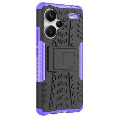 For Xiaomi Redmi Note 13 Pro+ 5G Case Tyre Pattern Design PC+TPU Phone Cover with Kickstand