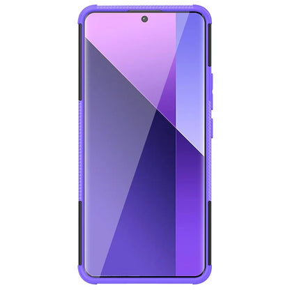 For Xiaomi Redmi Note 13 Pro+ 5G Case Tyre Pattern Design PC+TPU Phone Cover with Kickstand