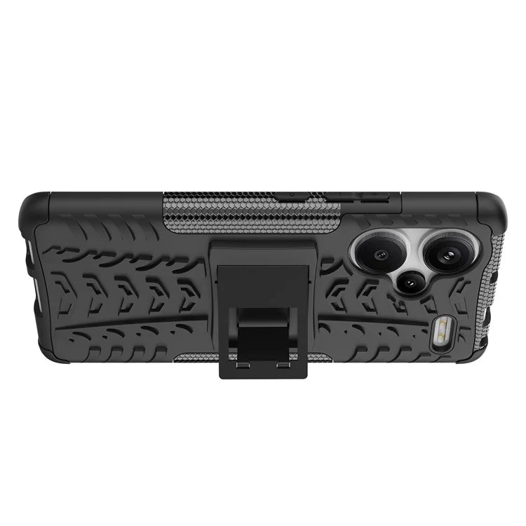 For Xiaomi Redmi Note 13 Pro+ 5G Case Tyre Pattern Design PC+TPU Phone Cover with Kickstand