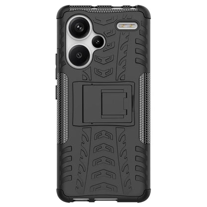 For Xiaomi Redmi Note 13 Pro+ 5G Case Tyre Pattern Design PC+TPU Phone Cover with Kickstand