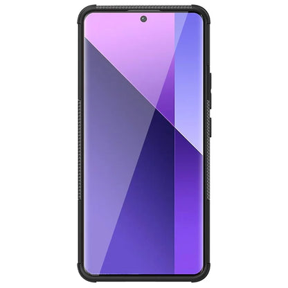 For Xiaomi Redmi Note 13 Pro+ 5G Case Tyre Pattern Design PC+TPU Phone Cover with Kickstand