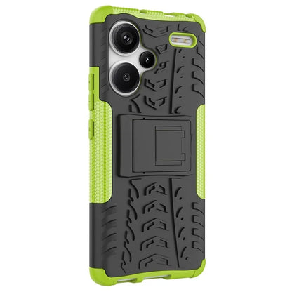 For Xiaomi Redmi Note 13 Pro+ 5G Case Tyre Pattern Design PC+TPU Phone Cover with Kickstand