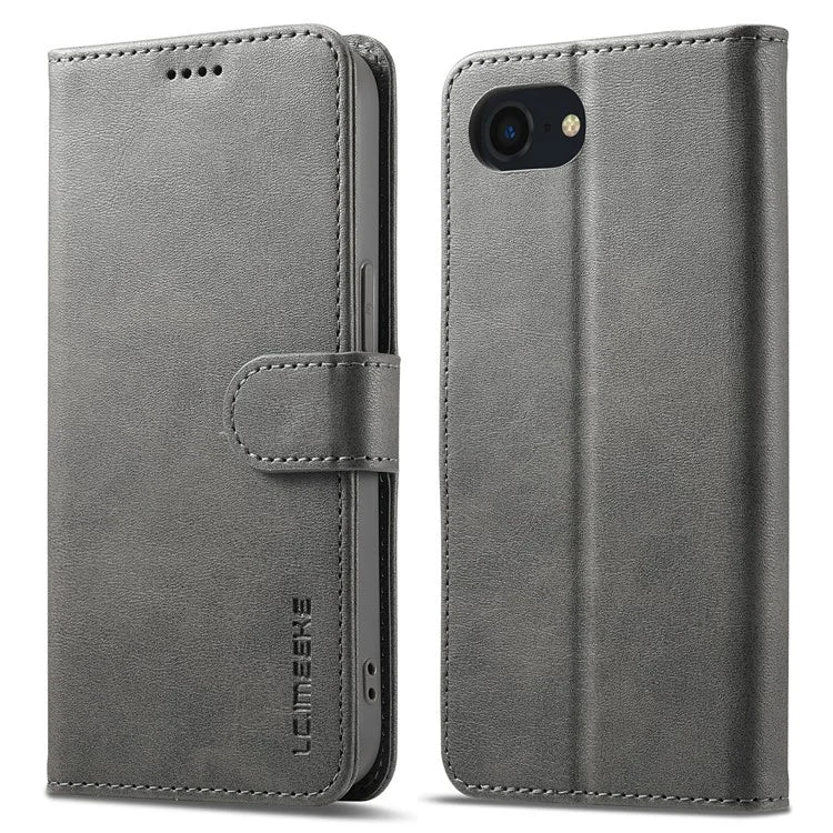 LC.IMEEKE For iPhone SE (2024) Case Calf Texture Magnetic Clasp Stand Phone Cover