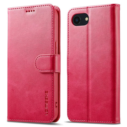 LC.IMEEKE For iPhone SE (2024) Case Calf Texture Magnetic Clasp Stand Phone Cover