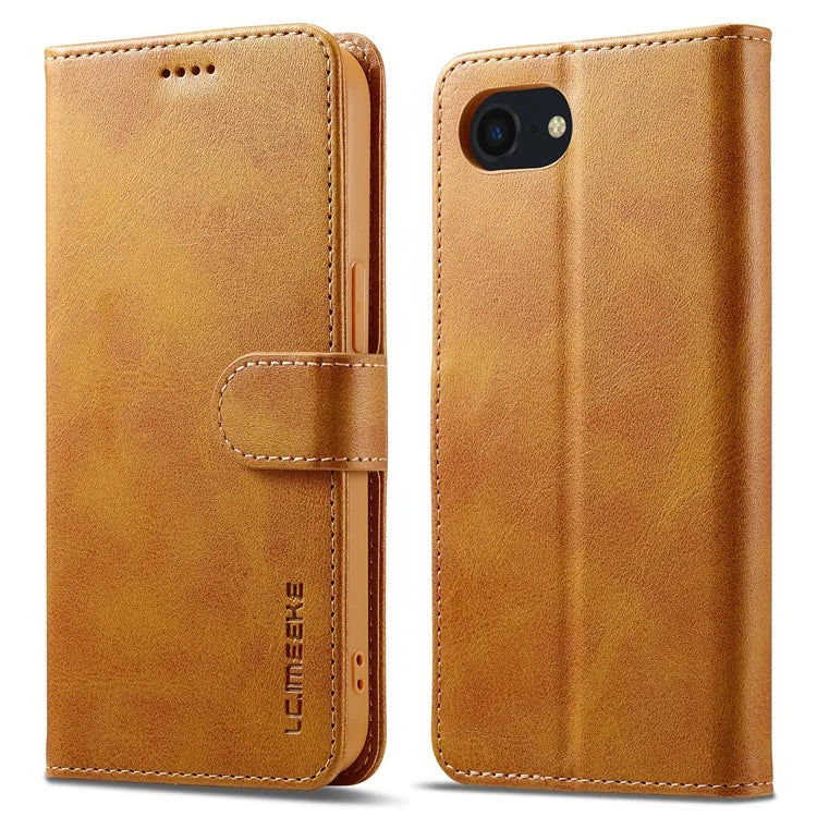 LC.IMEEKE For iPhone SE (2024) Case Calf Texture Magnetic Clasp Stand Phone Cover