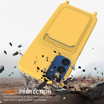 For Samsung Galaxy A15 4G / A15 5G Case Liquid Silicone Shockproof Phone Cover with Lanyard and Card Slot