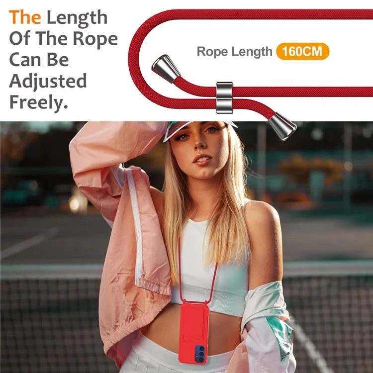 For Samsung Galaxy A25 5G (Global) (161.0 x 76.5 x 8.3mm) Case Liquid Silicone Back Card Holder Phone Cover