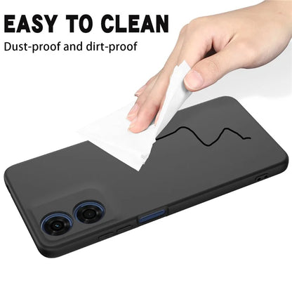 For Motorola Moto G04s 4G / G04 4G Case Liquid Silicone Scratch-proof Protective Shell with Handy Strap