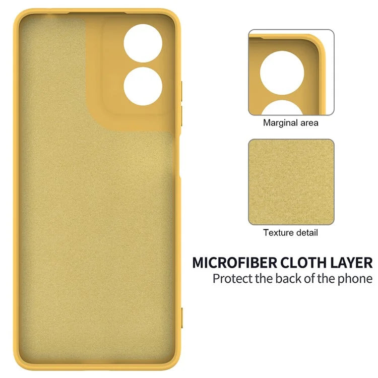 For Motorola Moto G04s 4G / G04 4G Case Liquid Silicone Scratch-proof Protective Shell with Handy Strap