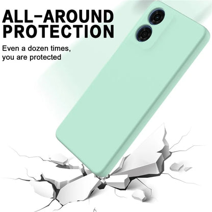 For Motorola Moto G04s 4G / G04 4G Case Liquid Silicone Scratch-proof Protective Shell with Handy Strap