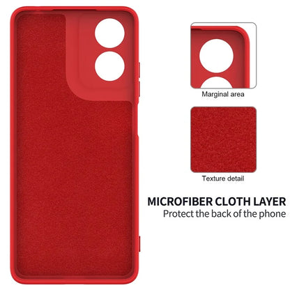 For Motorola Moto G04s 4G / G04 4G Case Liquid Silicone Scratch-proof Protective Shell with Handy Strap