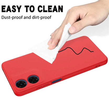 For Motorola Moto G04s 4G / G04 4G Case Liquid Silicone Scratch-proof Protective Shell with Handy Strap