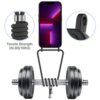 For iPhone 13 Pro Card Slot Case Liquid Silicone Phone Protector with Lanyard