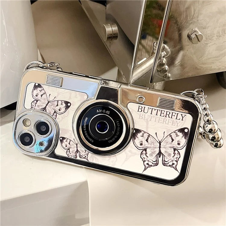 For iPhone 14 Plus Wholesale Phone Cases Electroplating TPU Phone Cover with Chain