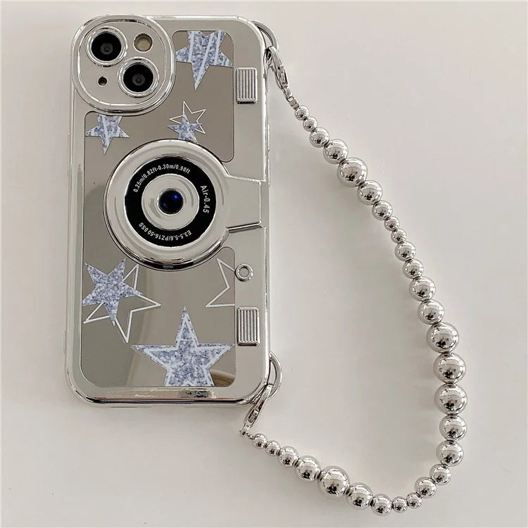 For iPhone 13 6.1 inch TPU Case Camera Shaped Electroplating Back Phone Cover