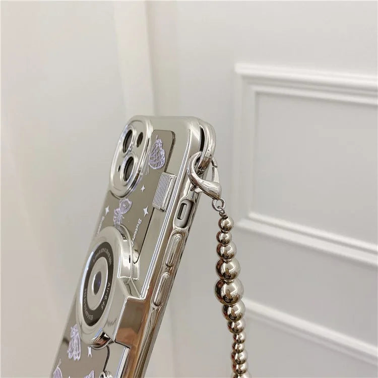 For iPhone 13 6.1 inch TPU Case Camera Shaped Electroplating Back Phone Cover