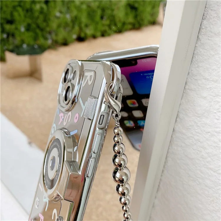 For iPhone 14 Electroplating Cases Soft TPU Phone Shell English Letter Printing