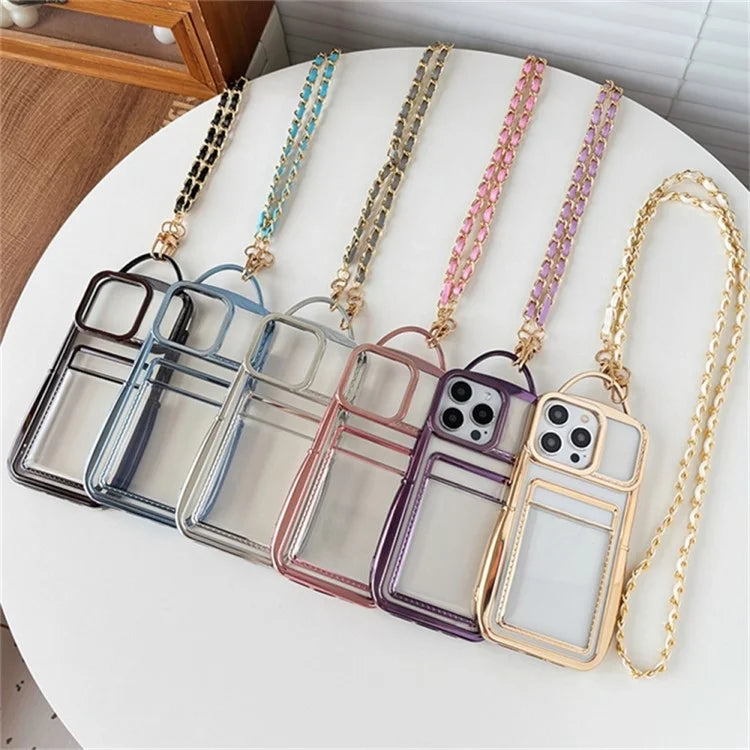 For iPhone 15 Pro Max Clear Case Electroplating TPU Cover Wholesale Phone Accessories