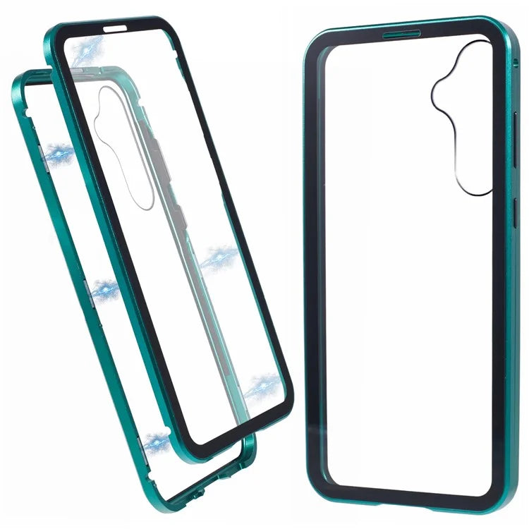 For Samsung Galaxy A15 5G Case Double Sided HD Tempered Glass Phone Shell Magnetic Full Protection Phone Cover