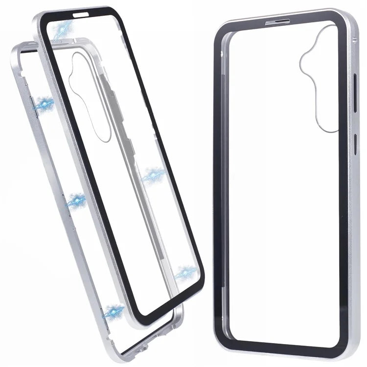 For Samsung Galaxy A15 5G Case Double Sided HD Tempered Glass Phone Shell Magnetic Full Protection Phone Cover