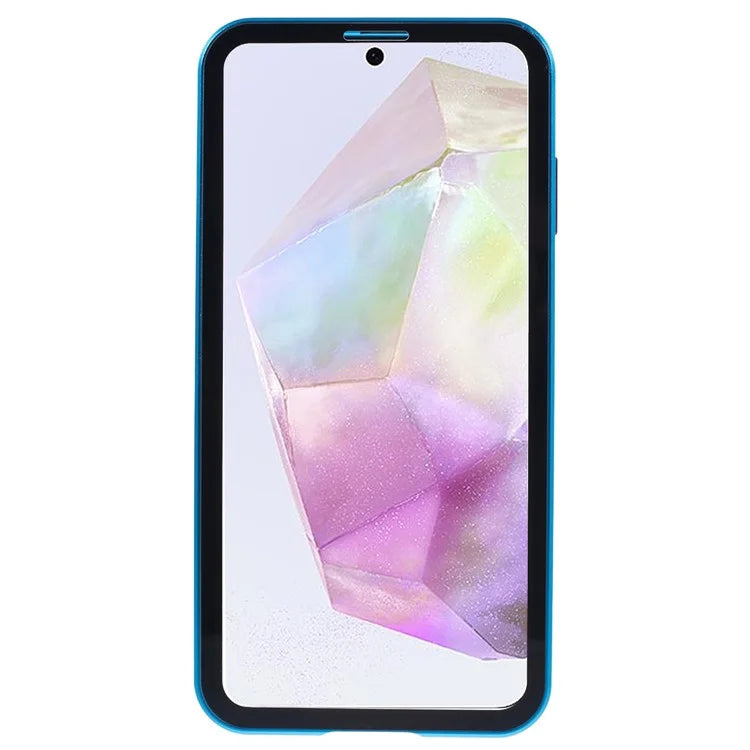 For Samsung Galaxy A15 5G Case Double Sided HD Tempered Glass Phone Shell Magnetic Full Protection Phone Cover