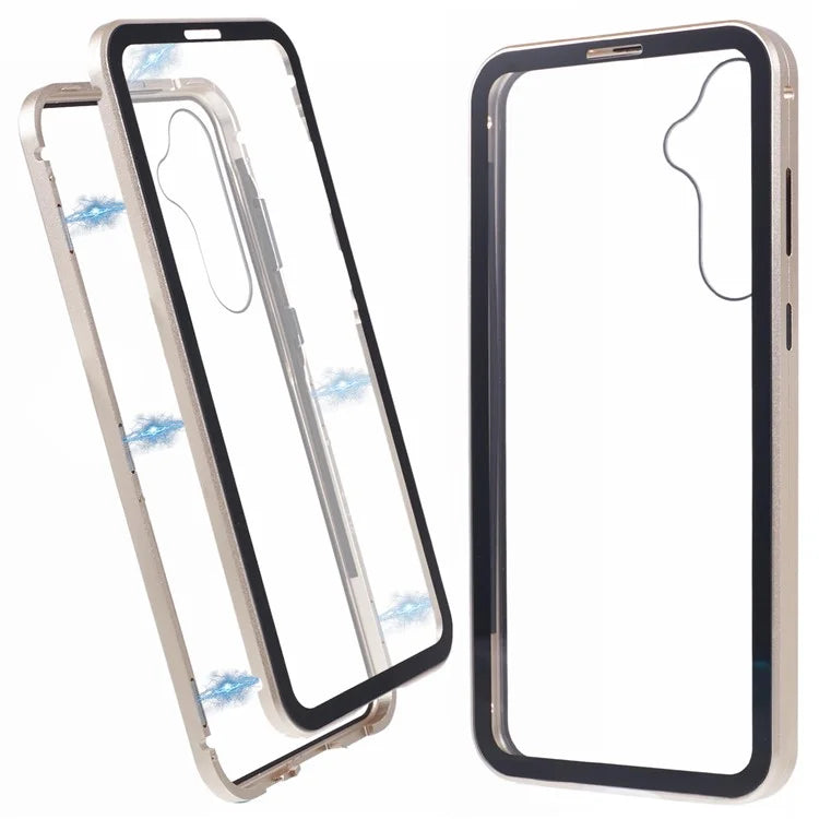 For Samsung Galaxy A15 5G Case Double Sided HD Tempered Glass Phone Shell Magnetic Full Protection Phone Cover