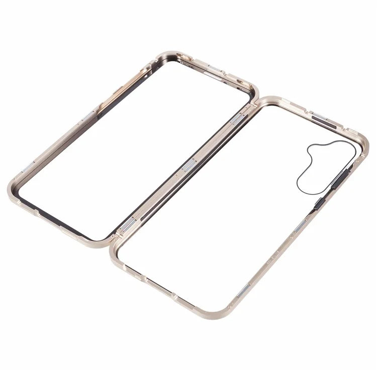 For Samsung Galaxy A15 5G Case Double Sided HD Tempered Glass Phone Shell Magnetic Full Protection Phone Cover