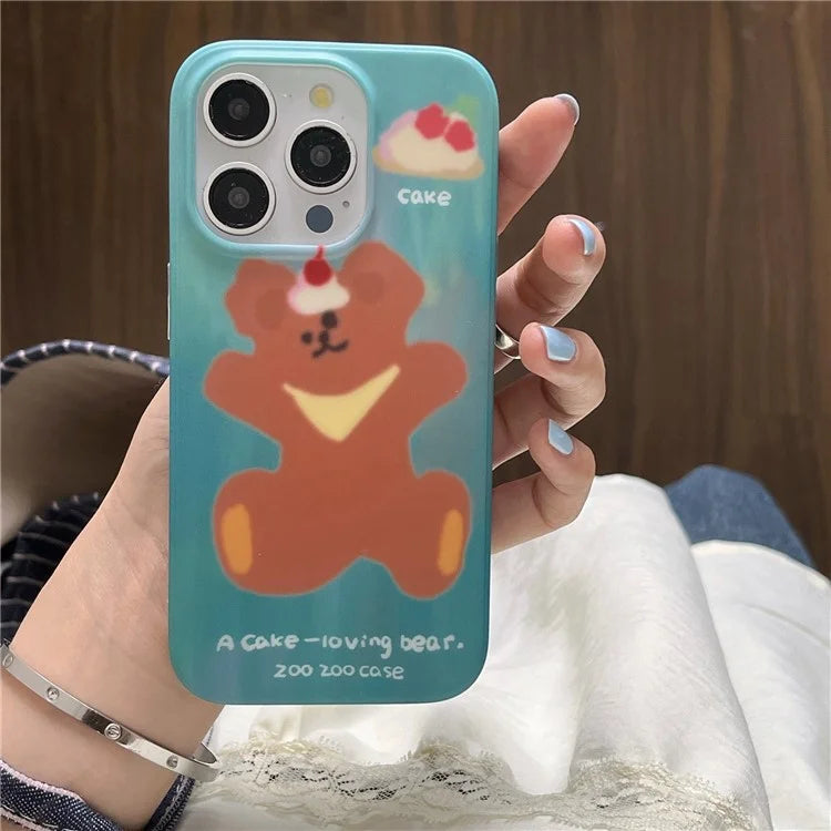 For iPhone 15 Pro Wholesale Case Animal Pattern IMD TPU Phone Shell