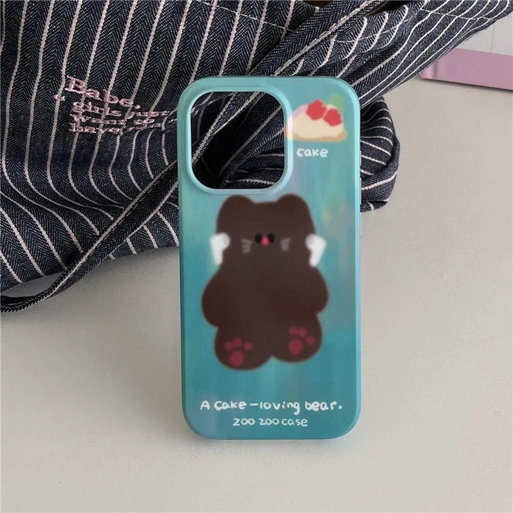 For iPhone 15 Pro Wholesale Case Animal Pattern IMD TPU Phone Shell