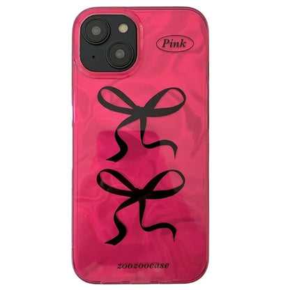 For iPhone 15 TPU Case IMD Bowknot Pattern Mobile Phone Cover Wholesale