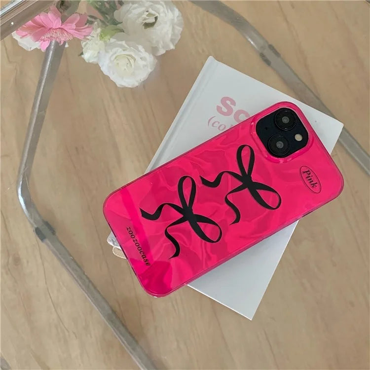 For iPhone 15 TPU Case IMD Bowknot Pattern Mobile Phone Cover Wholesale