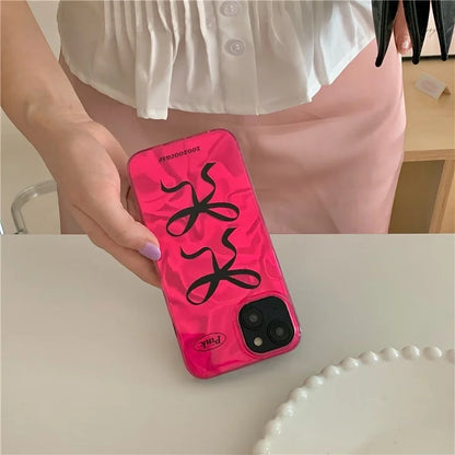 For iPhone 15 TPU Case IMD Bowknot Pattern Mobile Phone Cover Wholesale