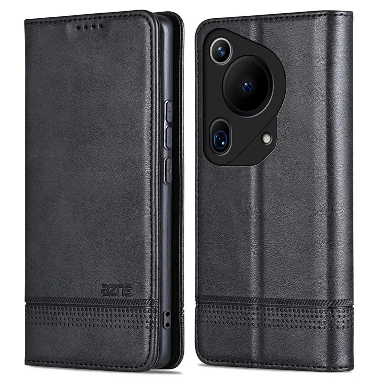 AZNS For Huawei Pura 70 Ultra Case PU Leather Magnetic Closure Shockproof Flip Phone Cover