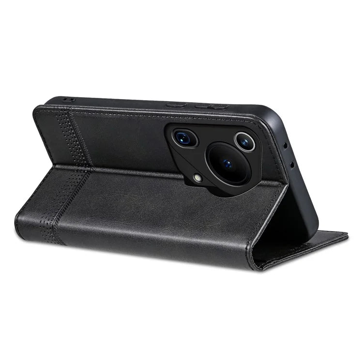 AZNS For Huawei Pura 70 Ultra Case PU Leather Magnetic Closure Shockproof Flip Phone Cover
