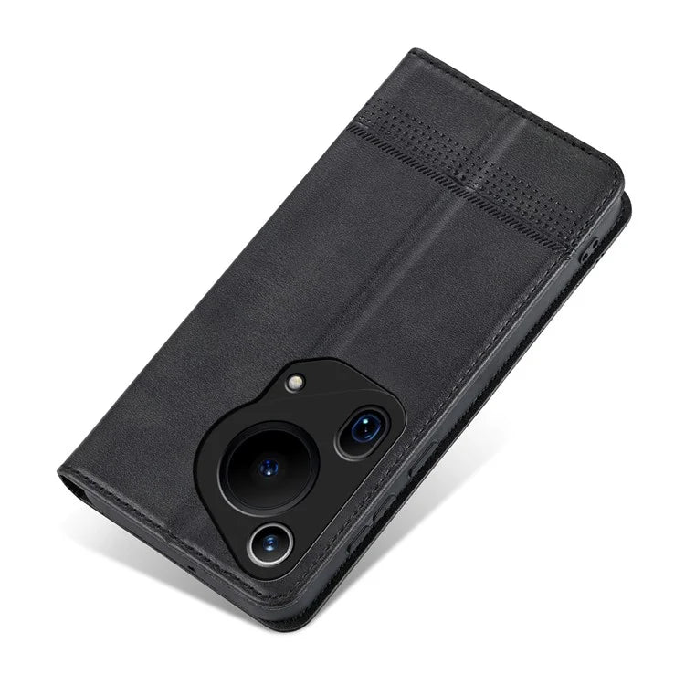 AZNS For Huawei Pura 70 Ultra Case PU Leather Magnetic Closure Shockproof Flip Phone Cover