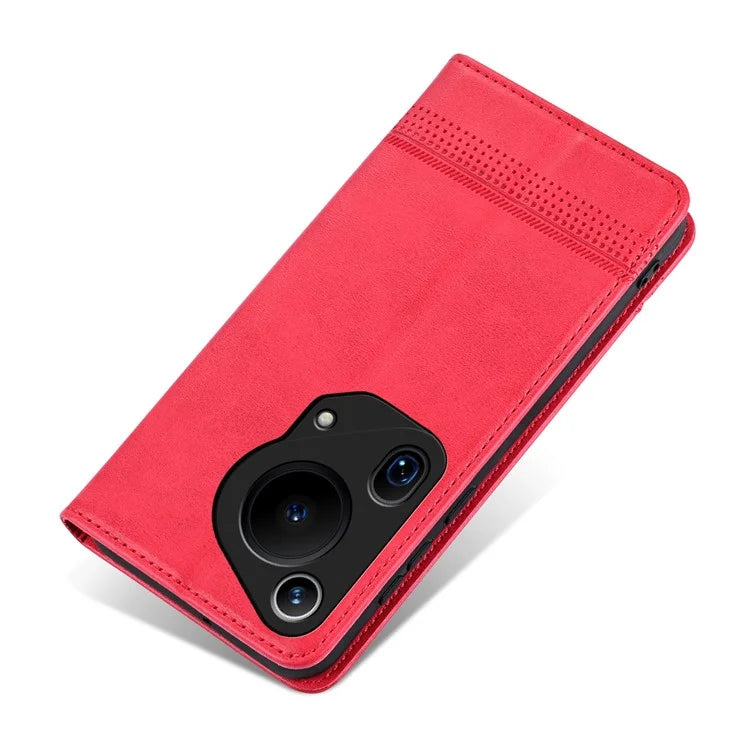 AZNS For Huawei Pura 70 Ultra Case PU Leather Magnetic Closure Shockproof Flip Phone Cover