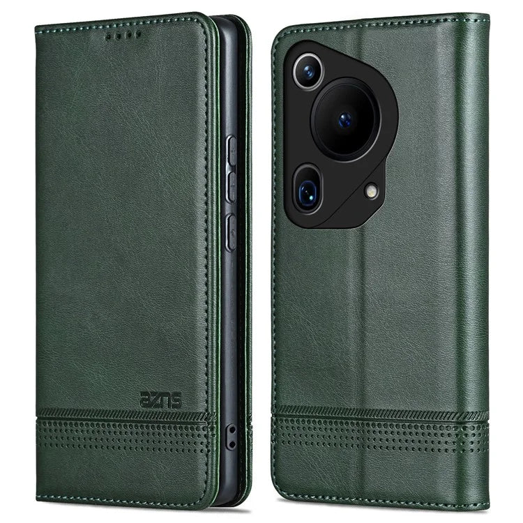 AZNS For Huawei Pura 70 Ultra Case PU Leather Magnetic Closure Shockproof Flip Phone Cover