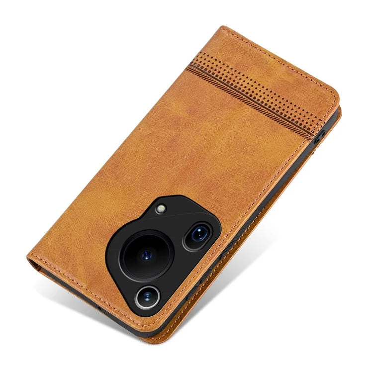 AZNS For Huawei Pura 70 Ultra Case PU Leather Magnetic Closure Shockproof Flip Phone Cover